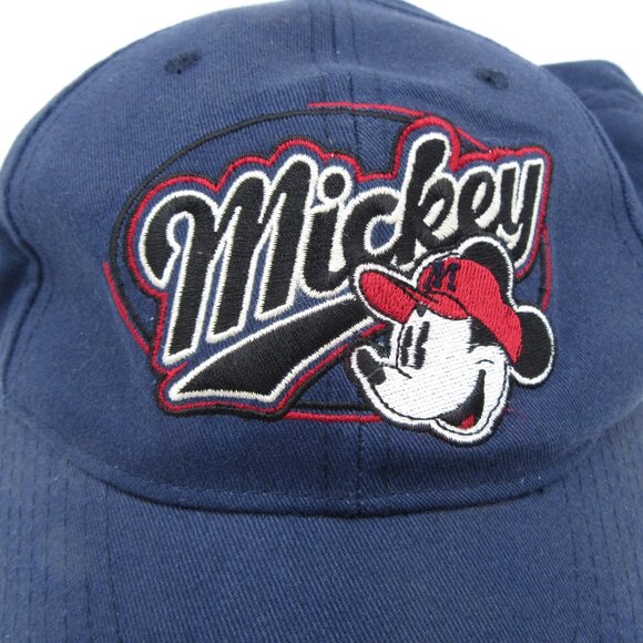 Vintage Disney Mickey Mouse Snapback Hat Adjustable Blue Cap Drew Pearson 90s - Picture 2 of 11